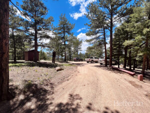 Road in to the picnic area. Parking lot is small and on the right.